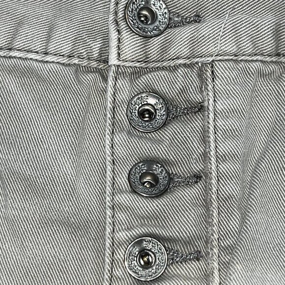 Free People Runaway Jillian Cut Off Button Fly Raw Hem Jean Shorts Size W 27 - Picture 7 of 7